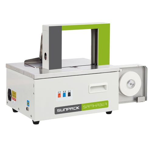 Banderoliermaschine, Bündelmaschine, Verpackungsmaschine, bündeln, zusammenhalten, kommissionieren, Sunpack